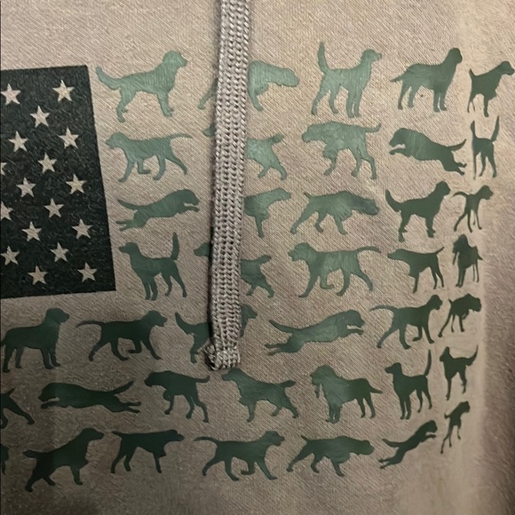 Men's Brown Hoodie with Dog Print - Picture 2 of 3